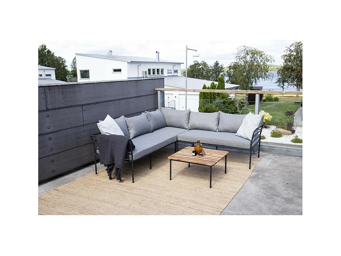 Penh Lounge-Set 2 Teile grau,natur.