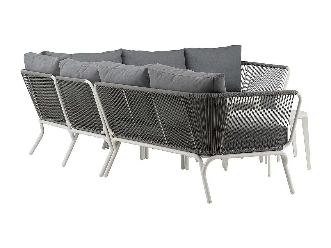 Roxo loungeset 4 delen grijs,wit.