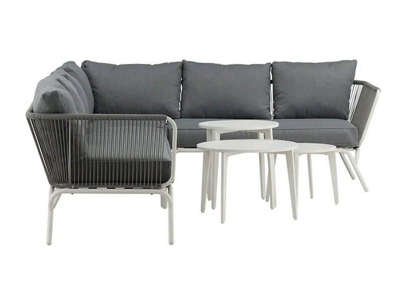 Roxo loungeset 4 delen grijs,wit.