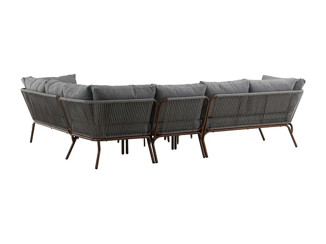 Roxo loungeset 4 delen grijs,bruin.