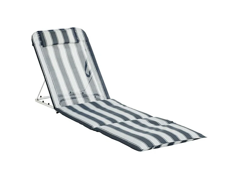 Strandrückenlehne "Banasal" (blau gestreift)