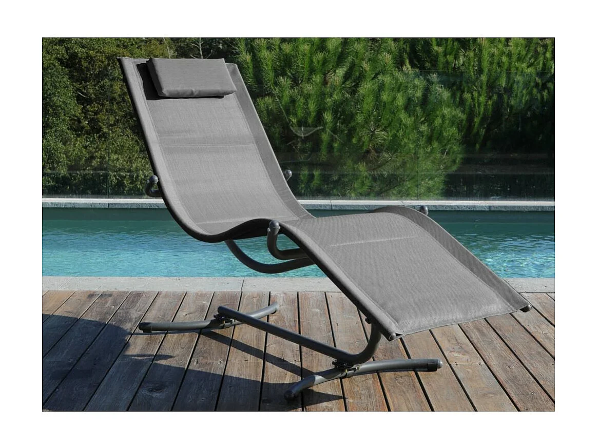 Lit de jardin suspendu en toile Liam