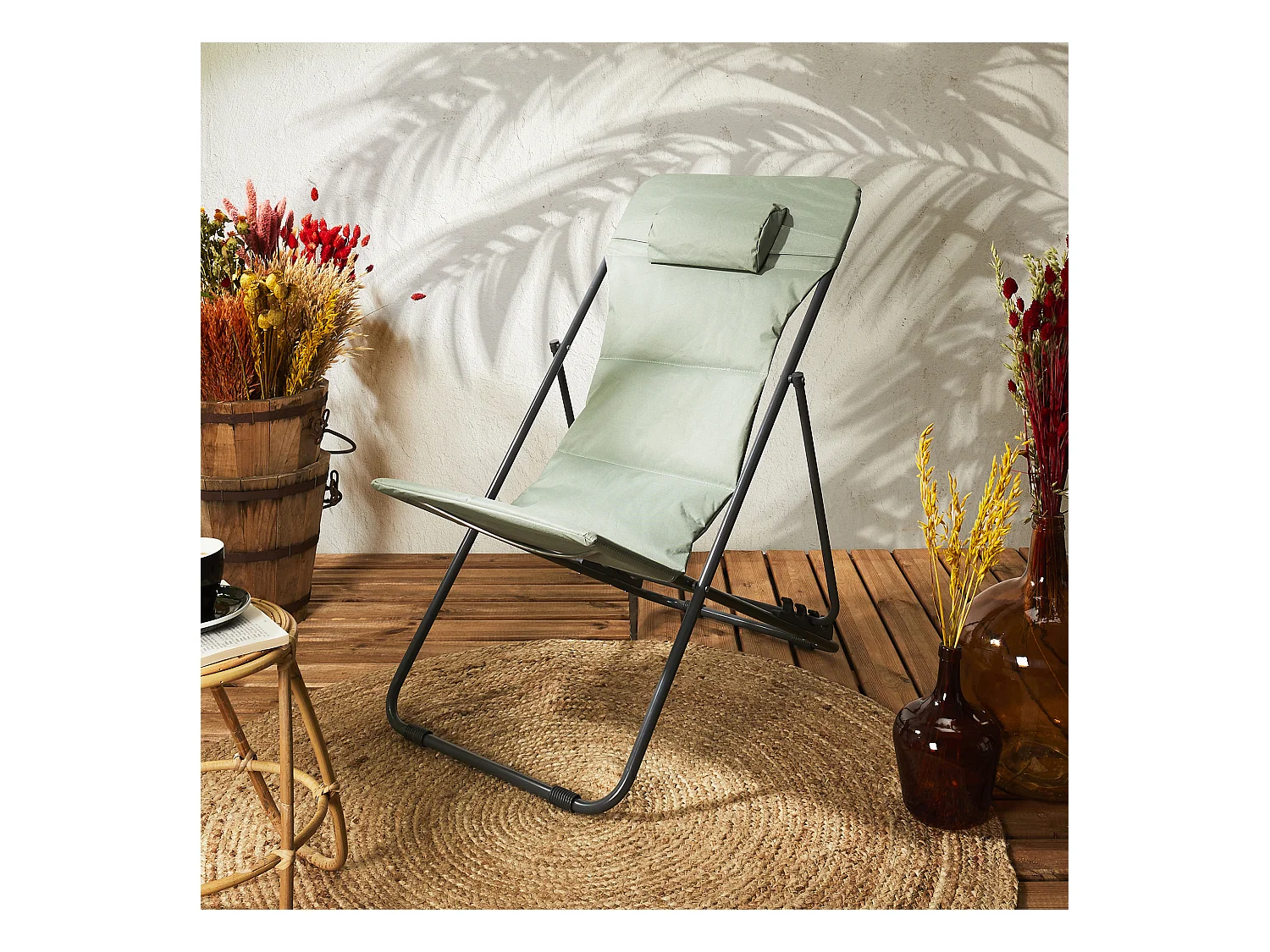 Transat Pliant Corfou Vert Kaki Vert