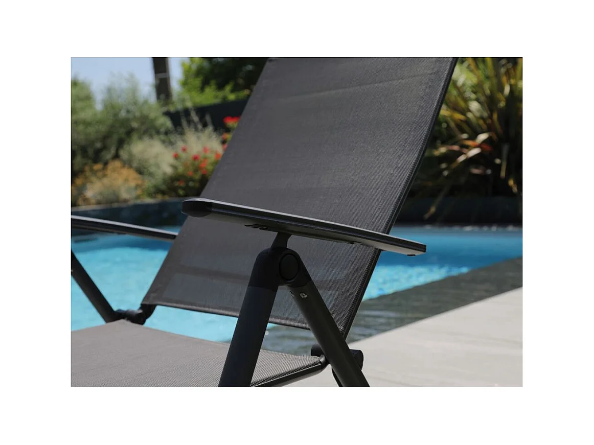 Transat pliant en aluminium Ciro