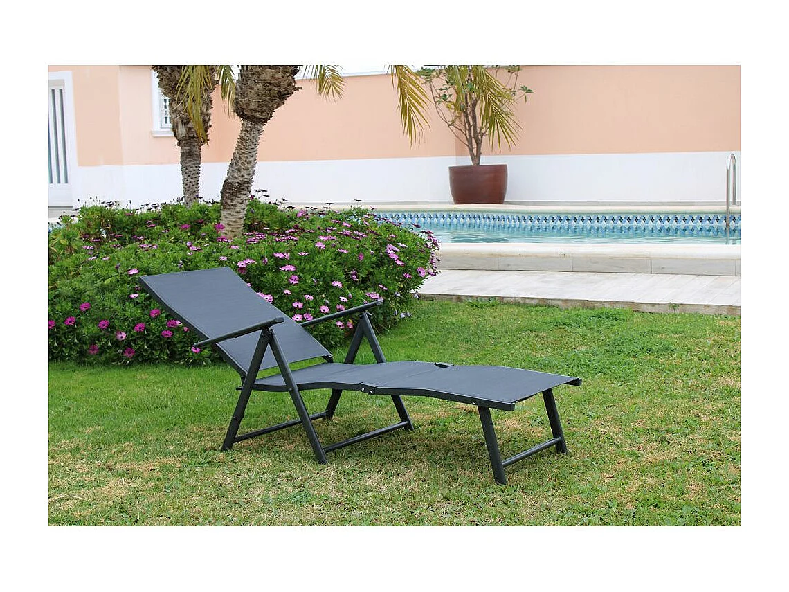 Bain de soleil pliable aluminium Tumbona Cama