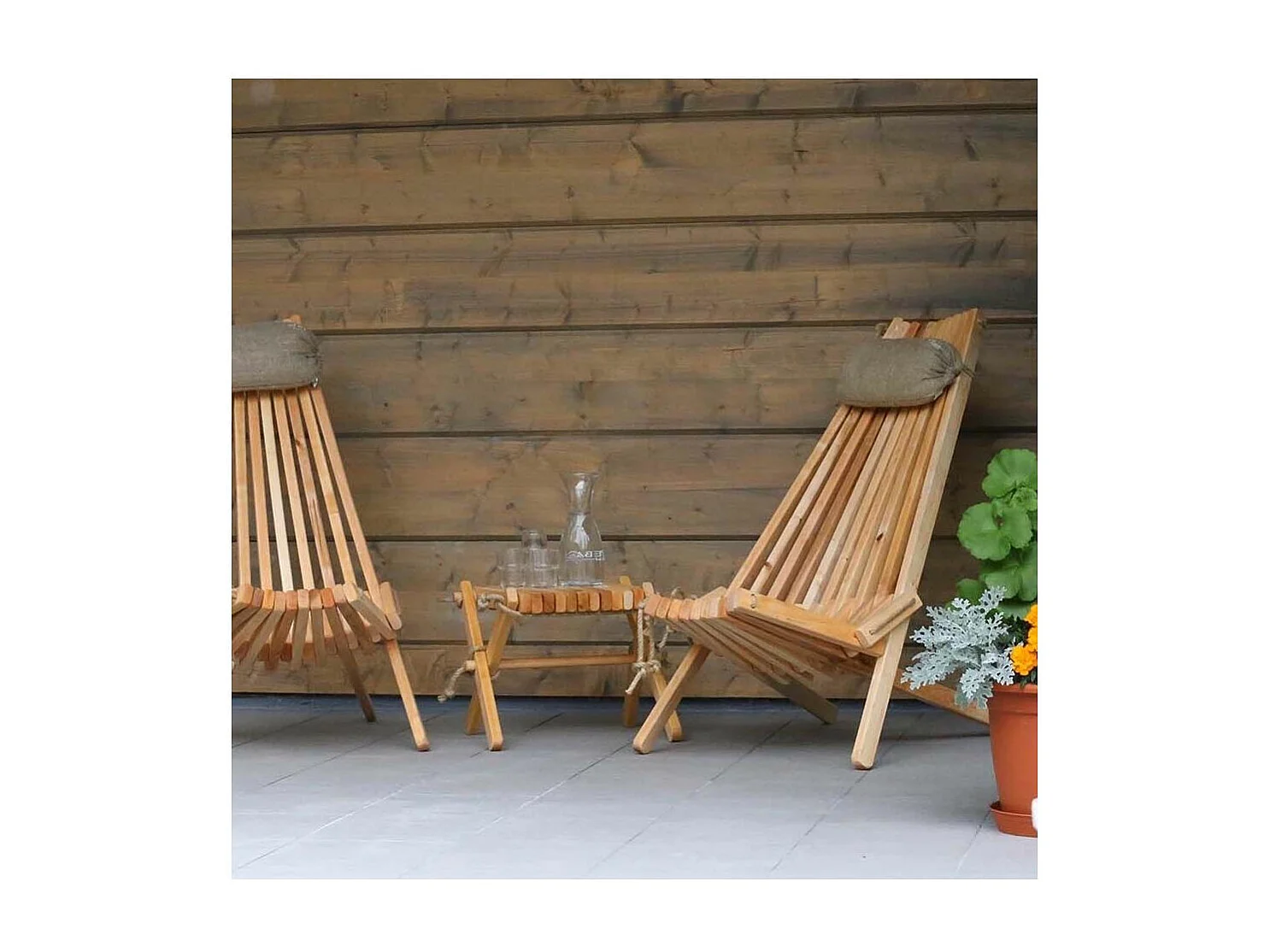 Chilienne en bois EcoChair (coussin offert) Aulne