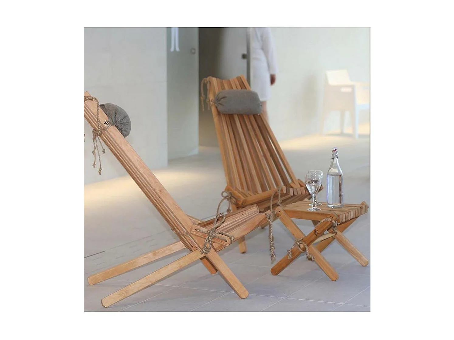 Chilienne en bois EcoChair (coussin offert) Aulne