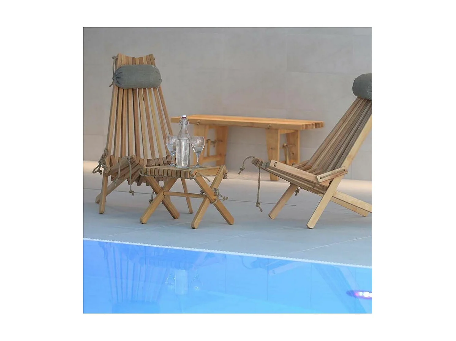 Chilienne en bois EcoChair (coussin offert) Aulne