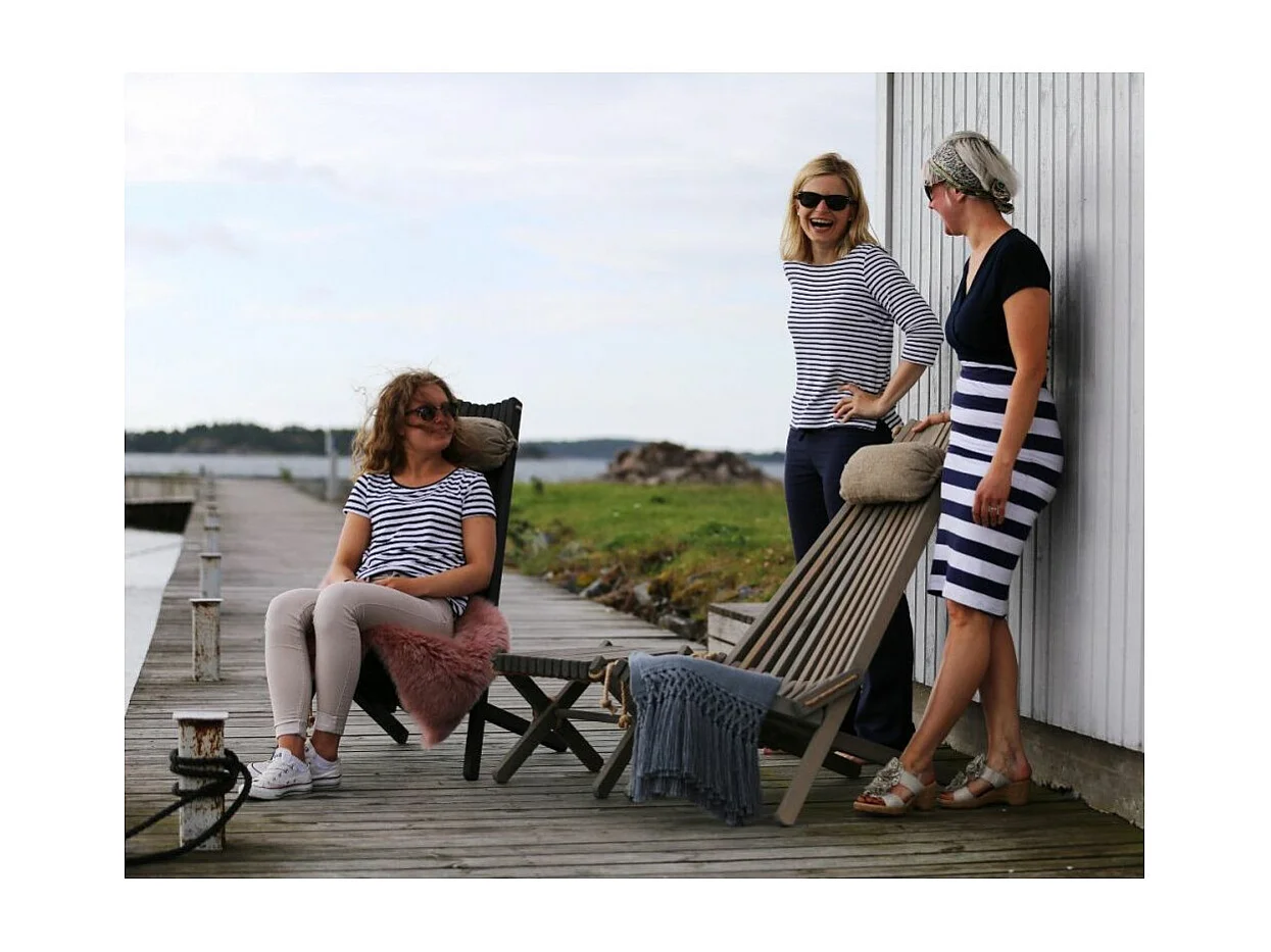 Chilienne bois EcoChair (coussin offert) Pin Gris