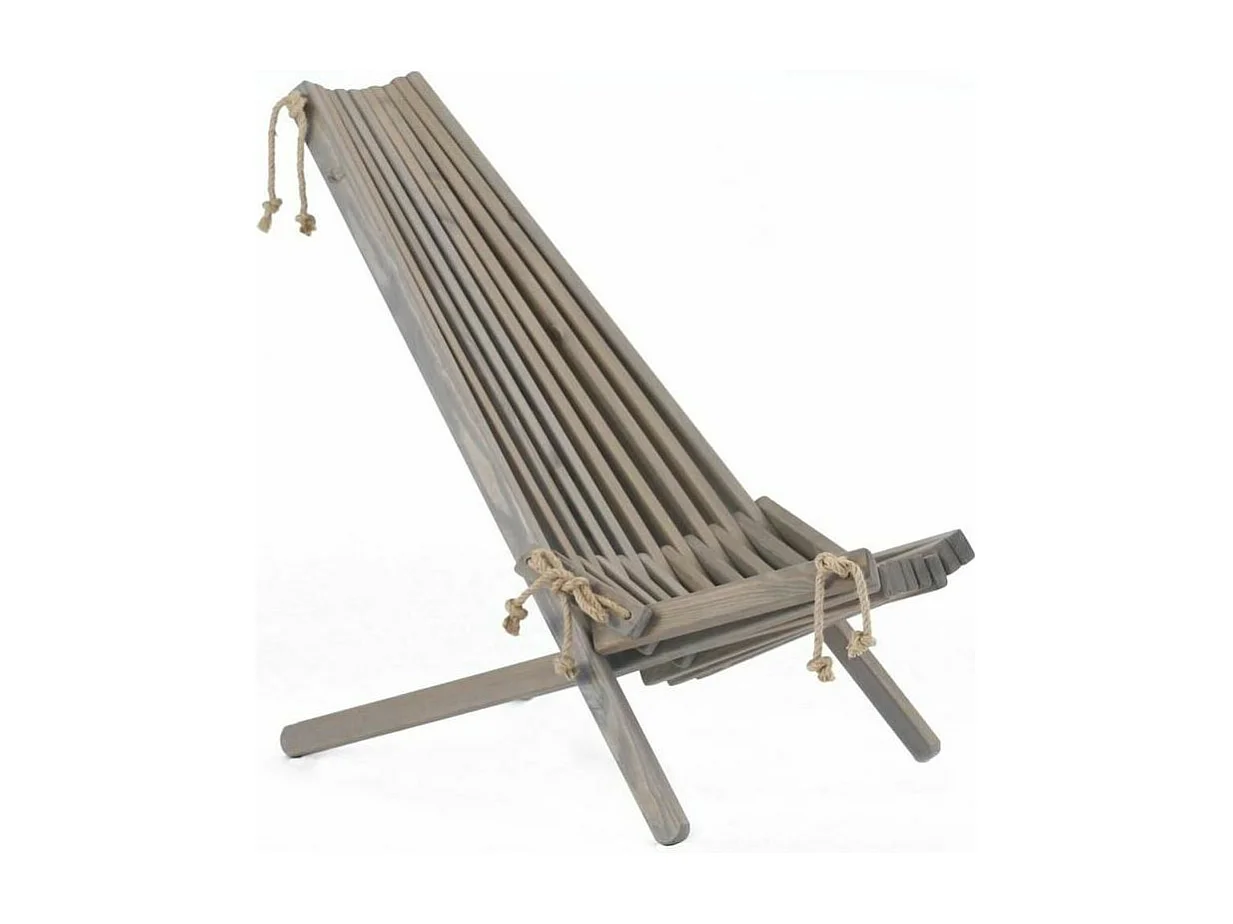 Chilienne scandinave avec repose-pieds Pin Gris