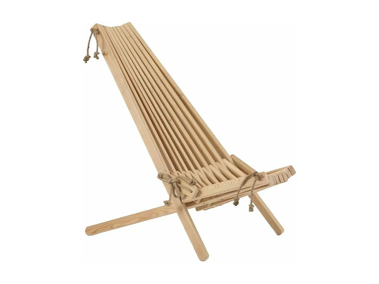 Liegestuhl aus Holz (Lärche) "EcoChair" (Kissen geschenkt)