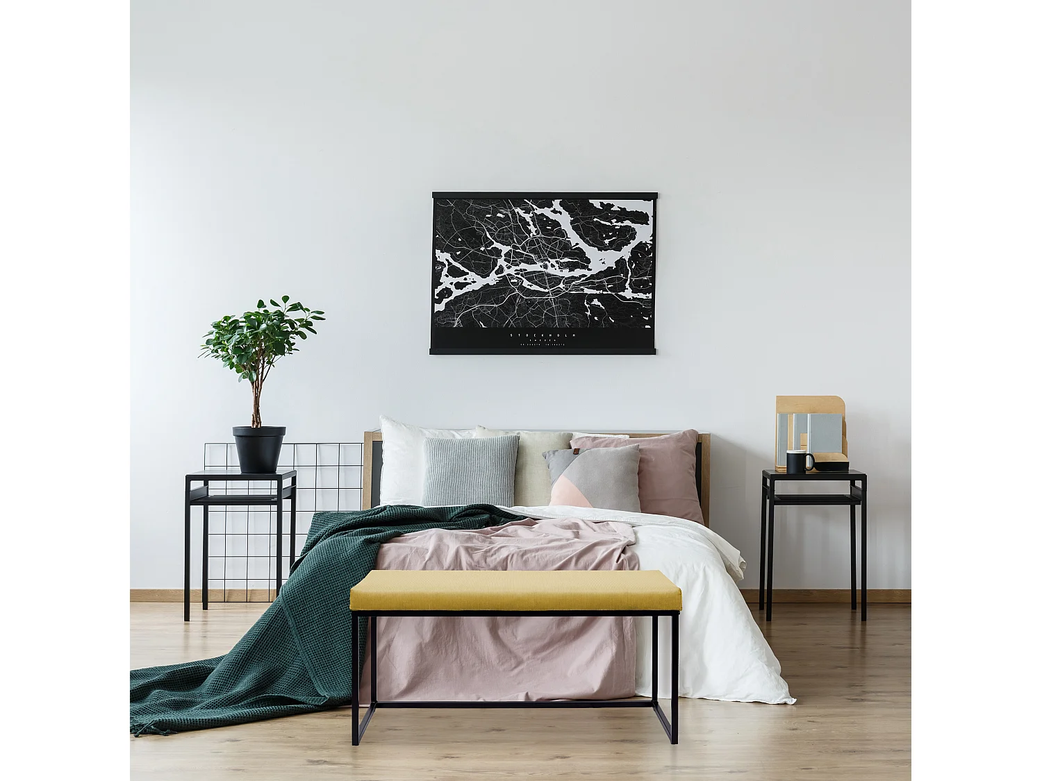 Banc Giulia Jaune Velours Cotele Jaune