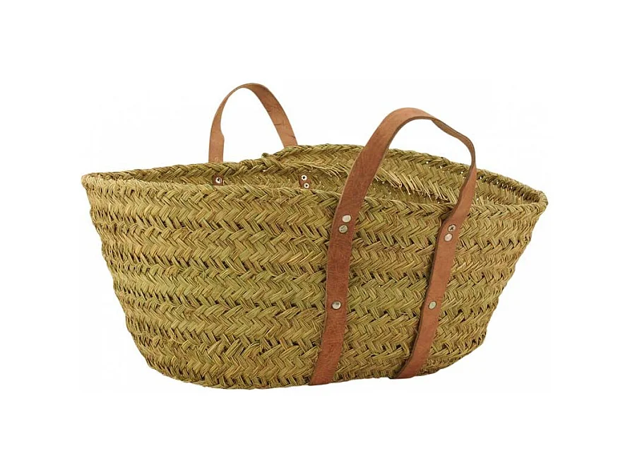 Feuerholzkörbchen aus Binsenholz