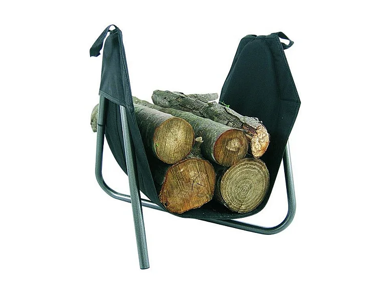 Cesta de troncos de metal y tela fabricada en Francia