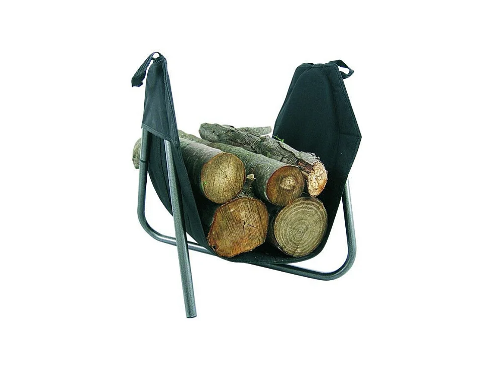 Panier à bûches en métal et tissu fabriqué en France