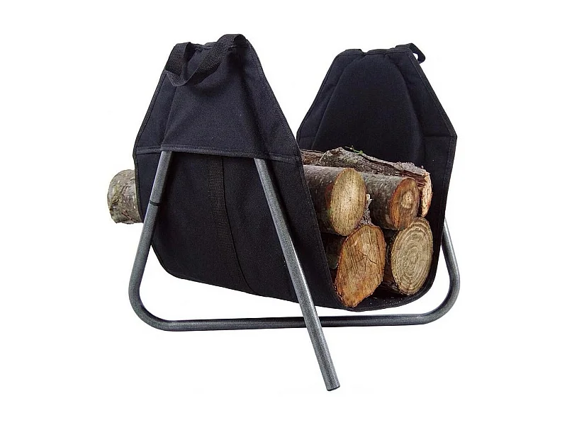 Cesta de troncos de metal y tela fabricada en Francia