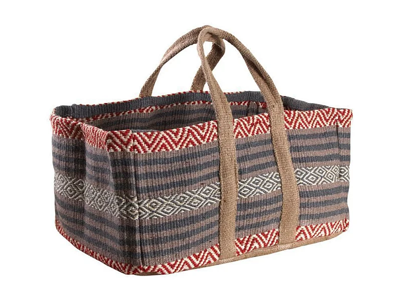 Sac à bûches en toile de jute épaisse Pampa