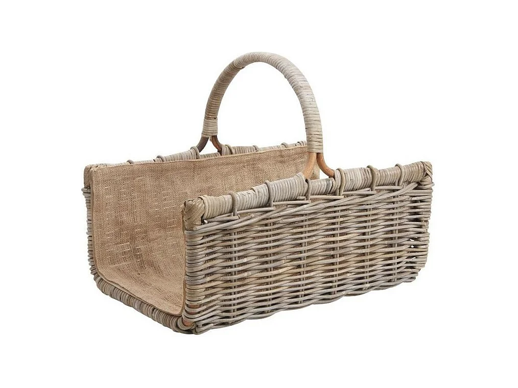 Paniers à bûches tressés en poelet (Lot de 2)