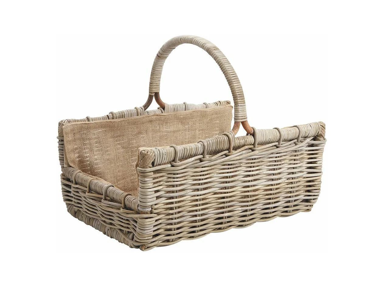 Paniers à bûches tressés en poelet (Lot de 2)