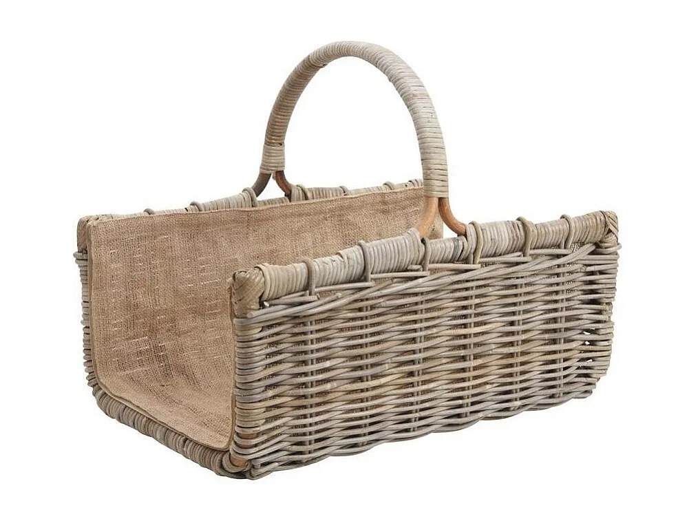 Paniers à bûches tressés en poelet (Lot de 2)