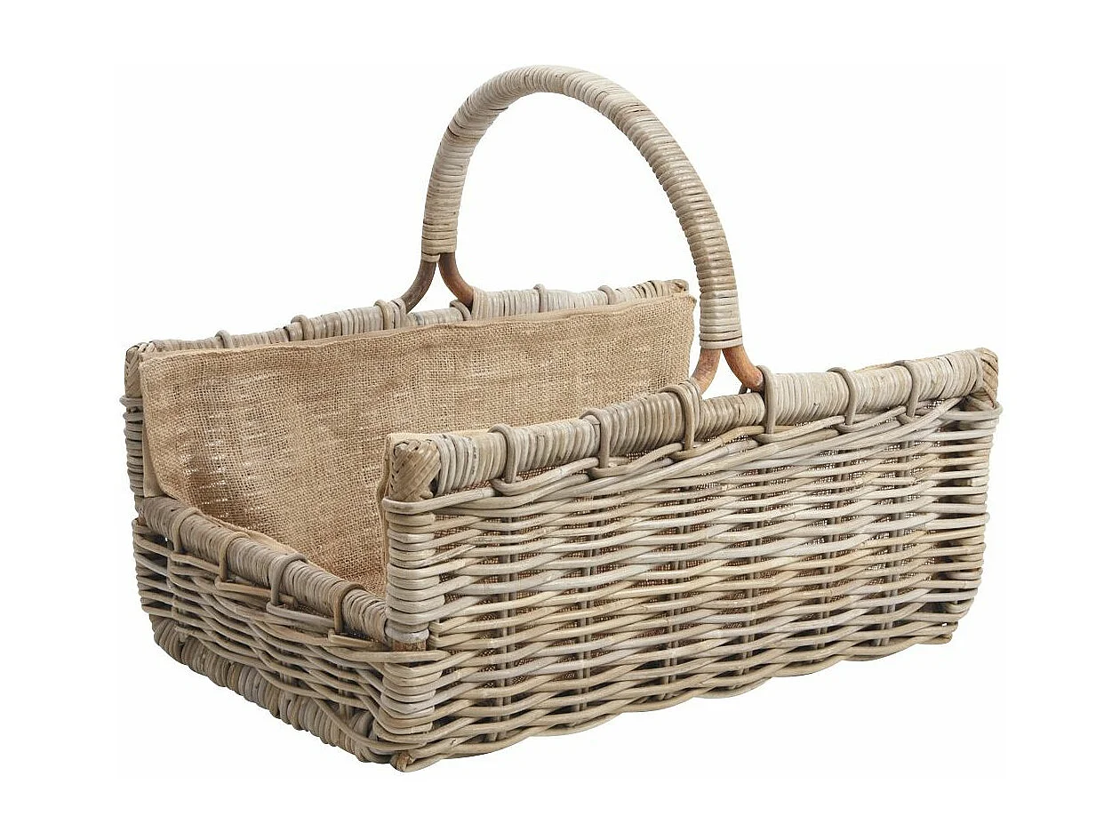 Paniers à bûches tressés en poelet (Lot de 2)