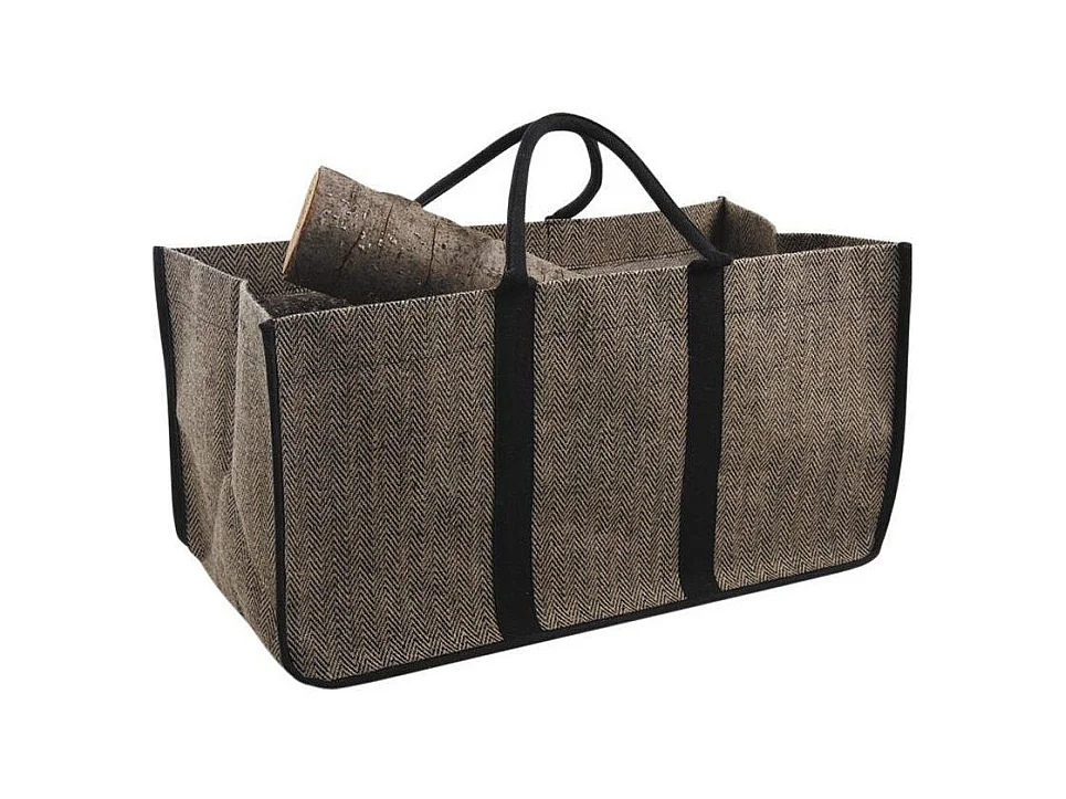 Holztragetasche aus Jute