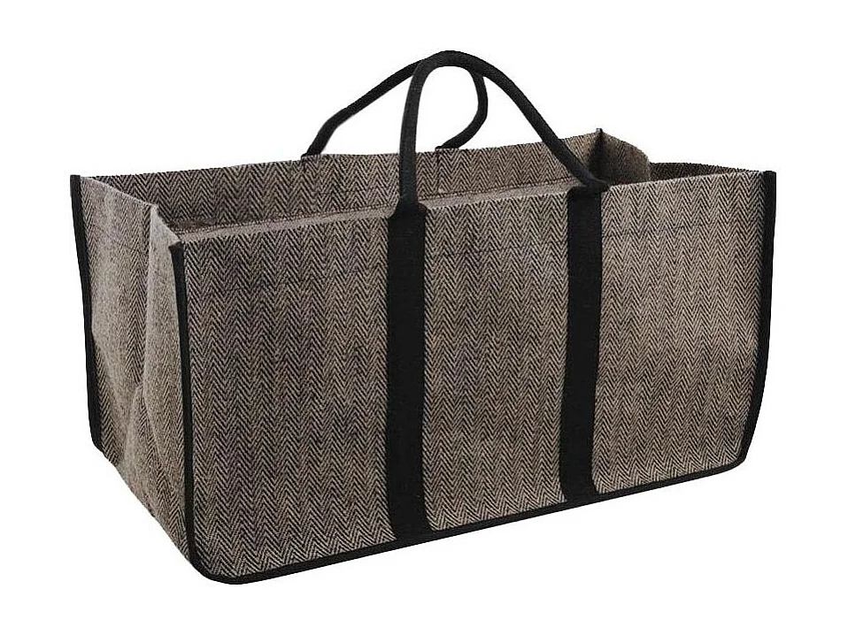 Holztragetasche aus Jute