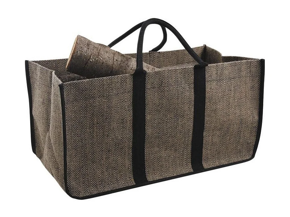 Holztragetasche aus Jute