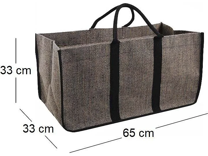 Holztragetasche aus Jute