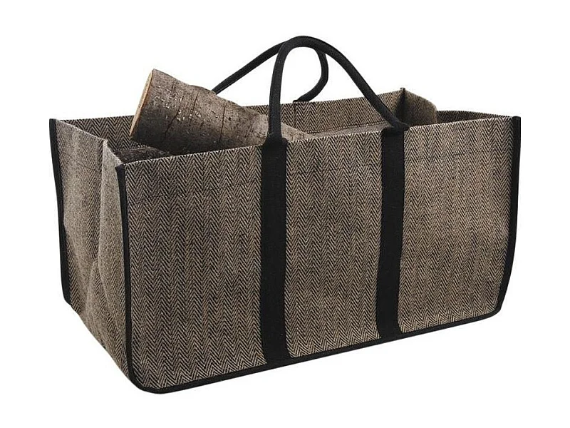 Sac à bûches en toile de jute