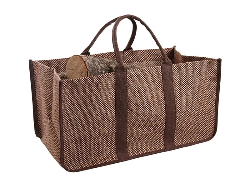 Sac à bûches en toile de jute