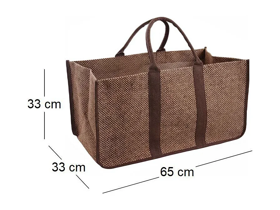 Sac à bûches en toile de jute