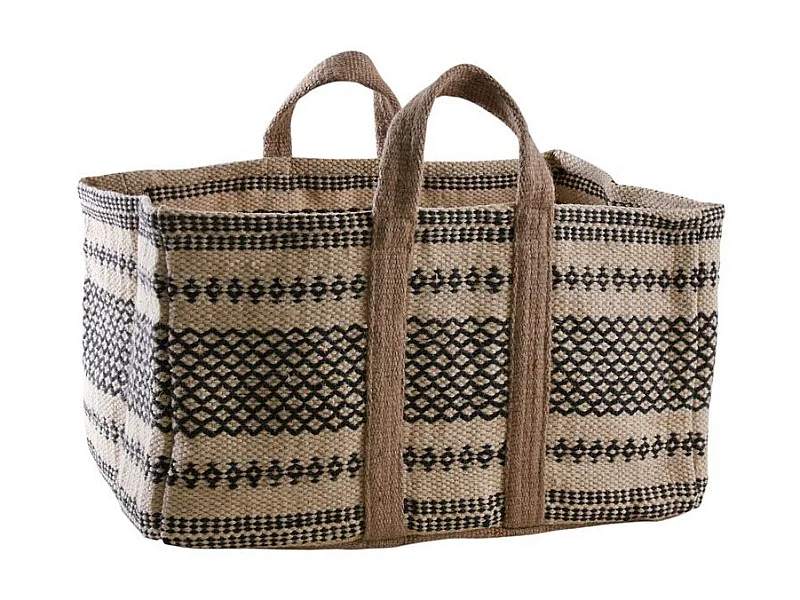 Sac à bûches en toile de jute épaisse Pampa