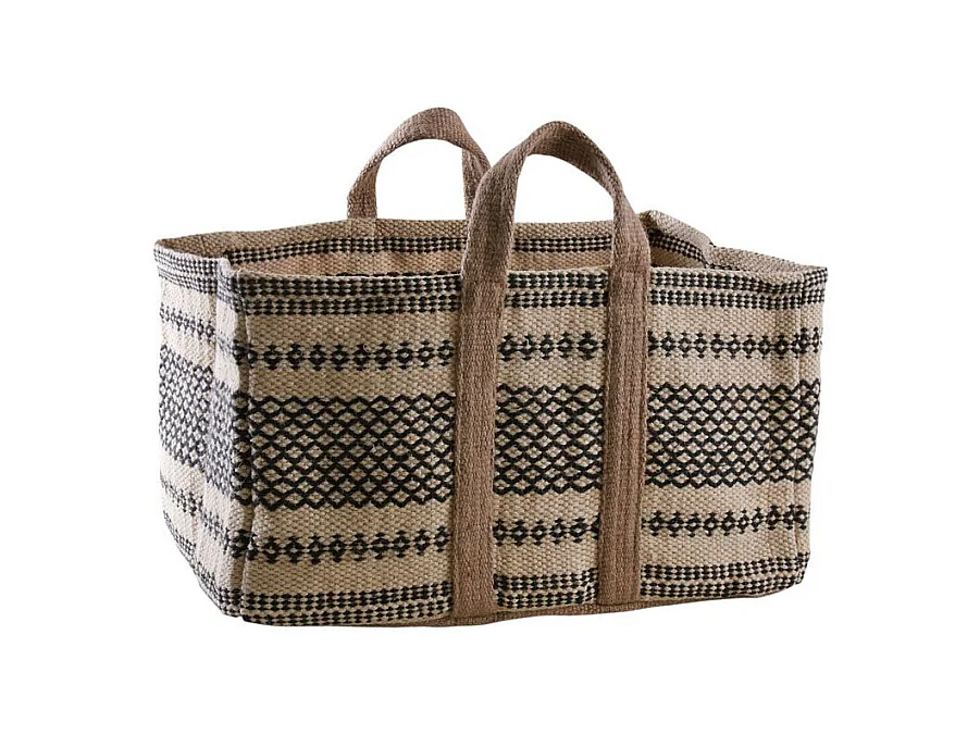 Sac à bûches en toile de jute épaisse Pampa