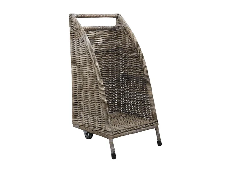 Chariot à buches à roulettes