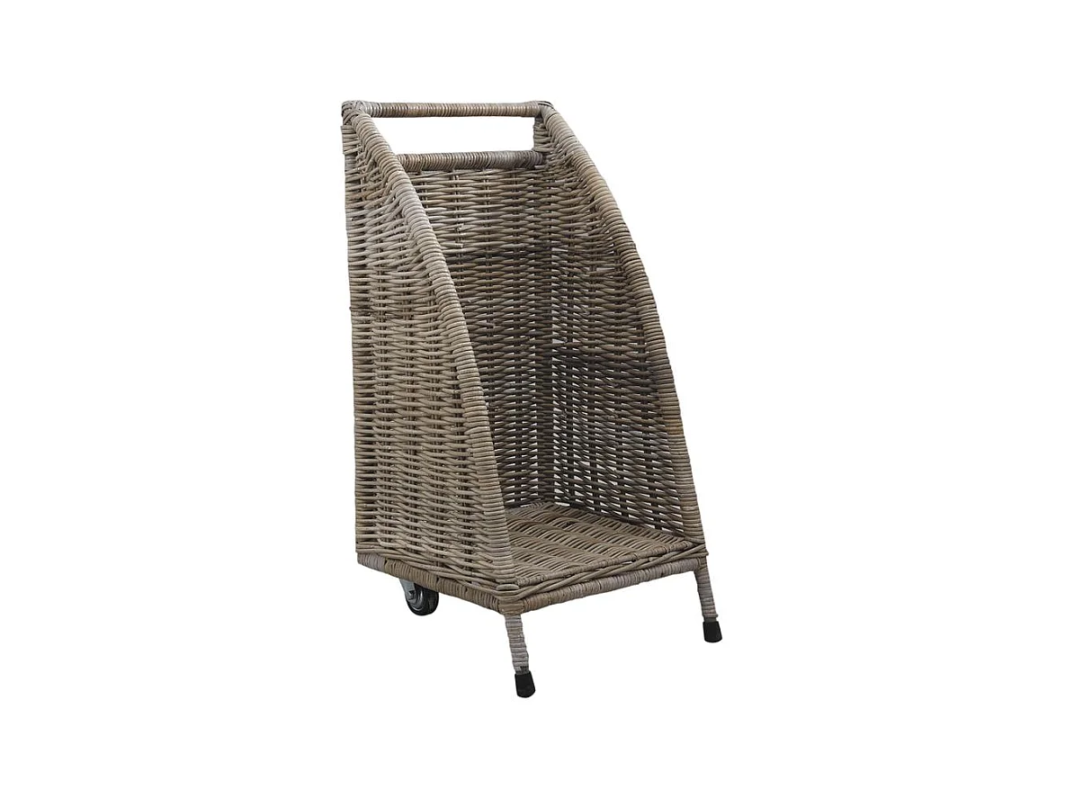 Chariot à buches à roulettes