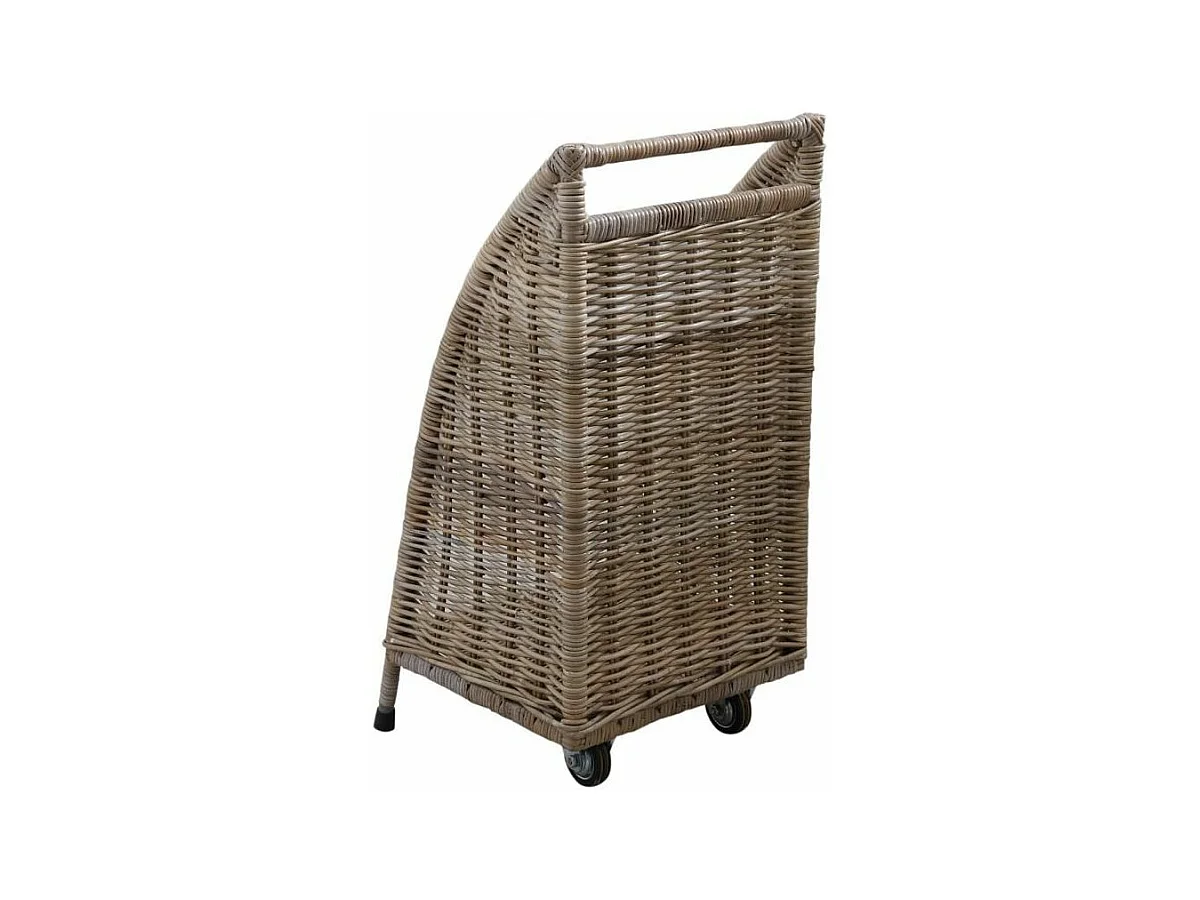 Chariot à buches à roulettes