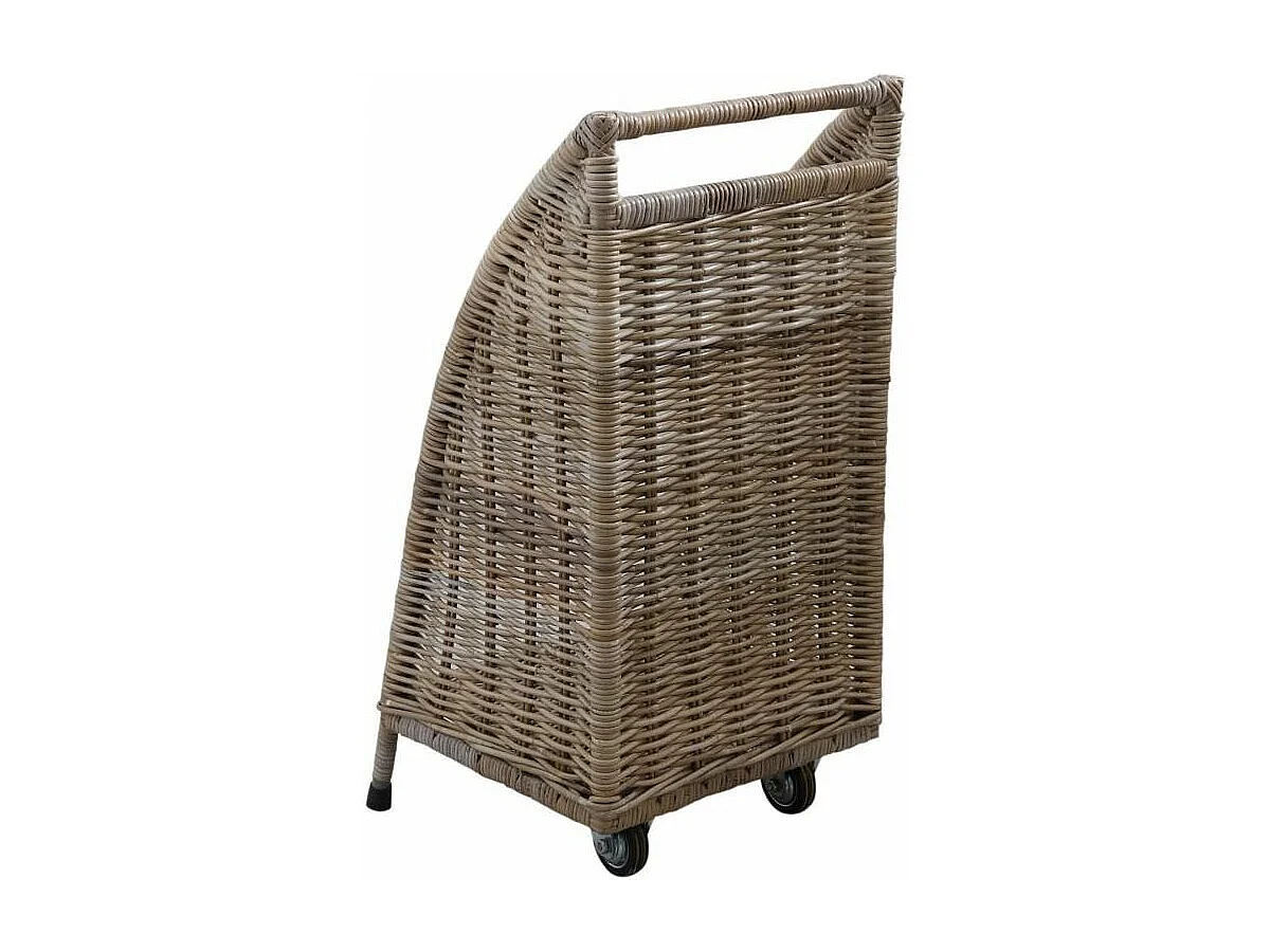 Chariot à buches à roulettes