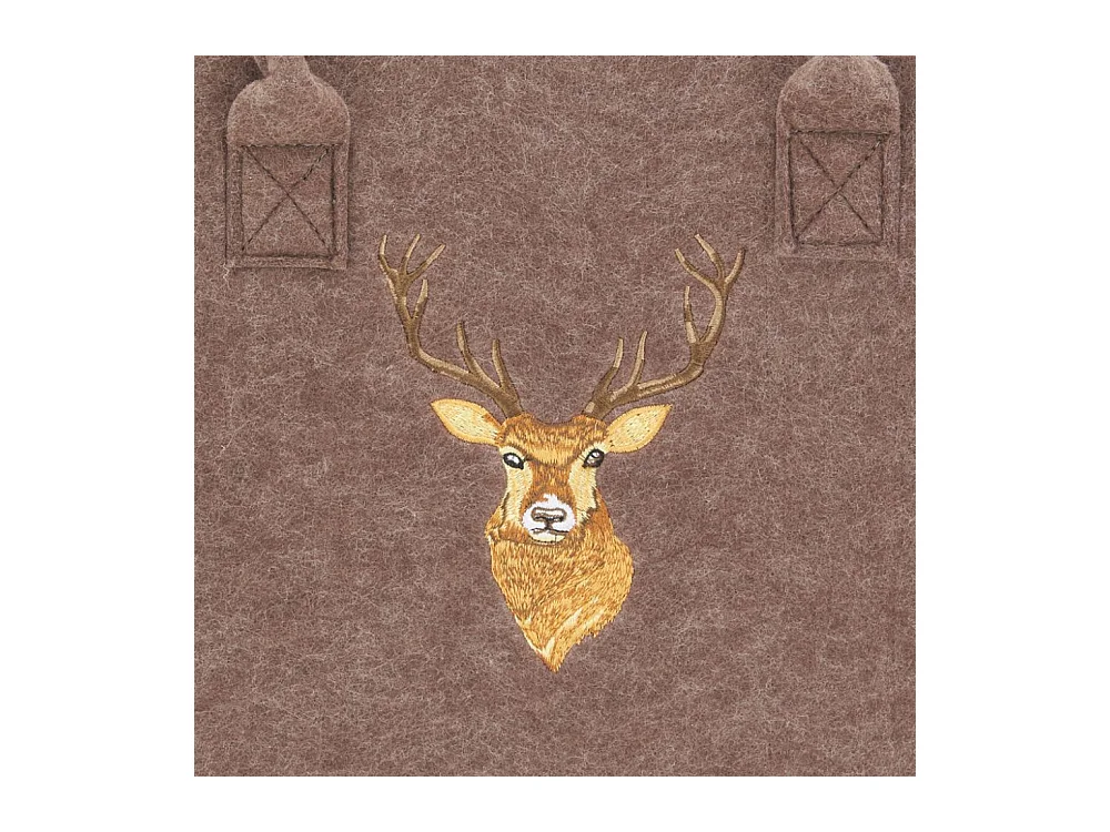 Sac à bûches en feutrine 50 x 25 cm