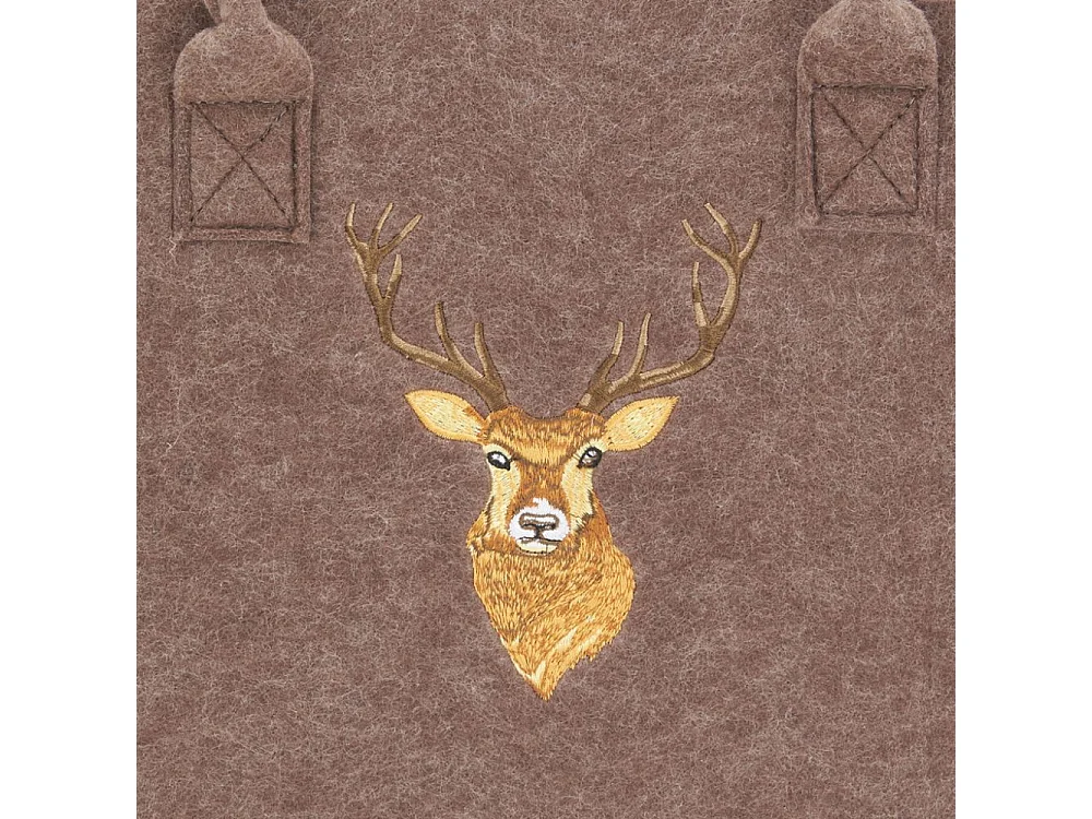 Sac à bûches en feutrine 50 x 25 cm