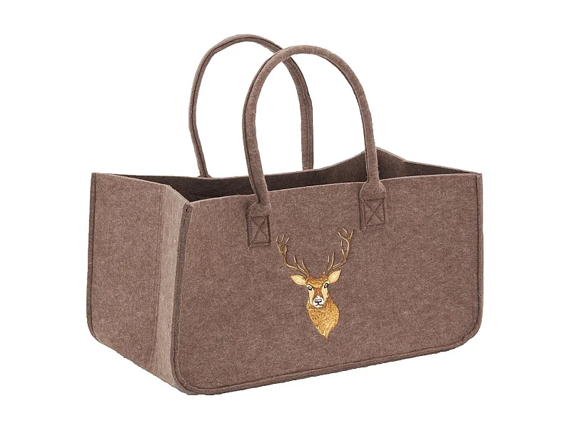 Sac à bûches en feutrine 50 x 25 cm