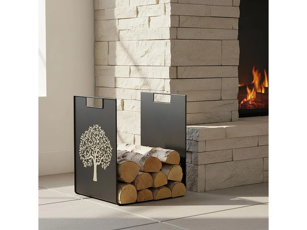 Porte-bûches en métal