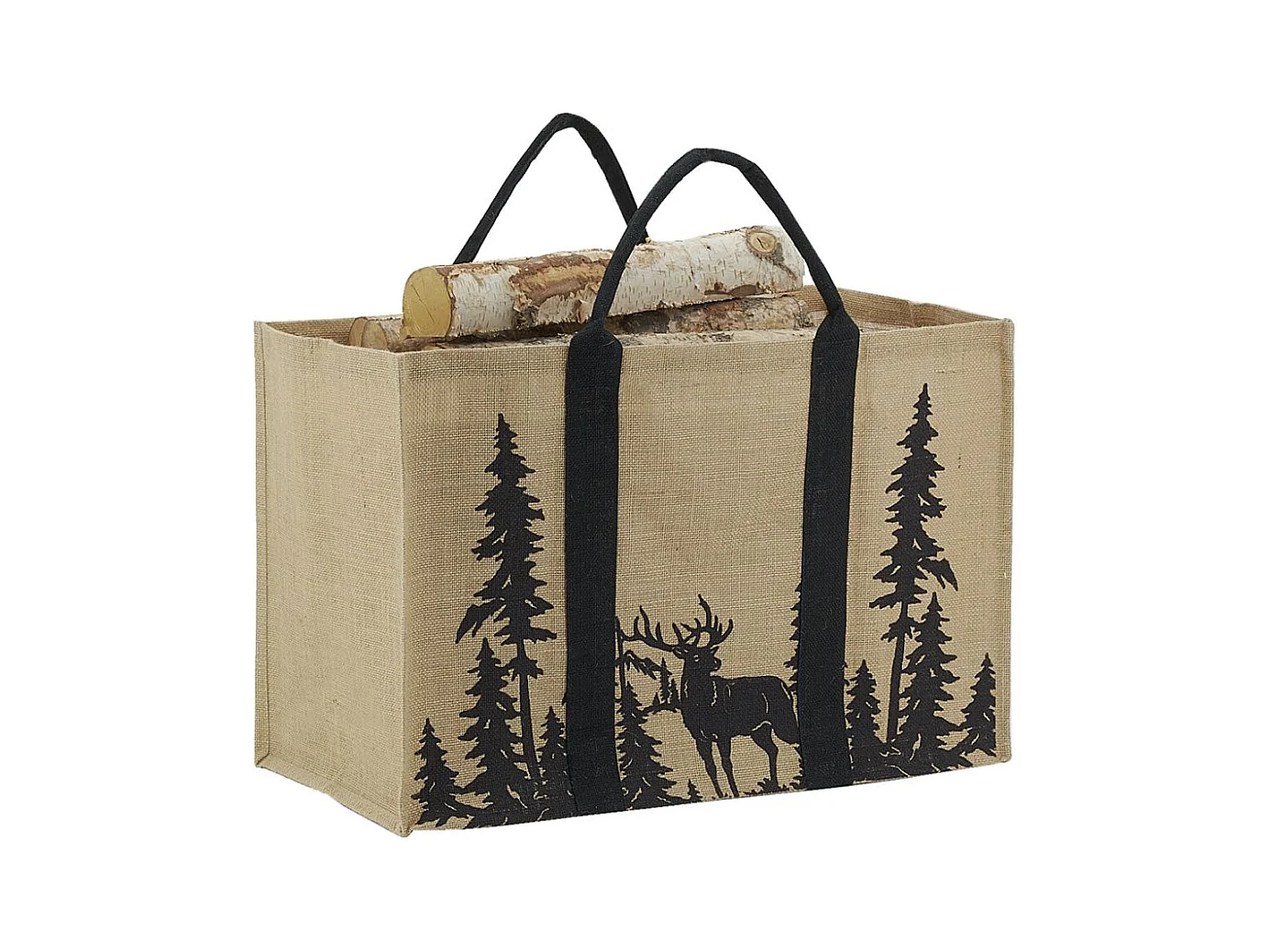 Sac à bûches en jute