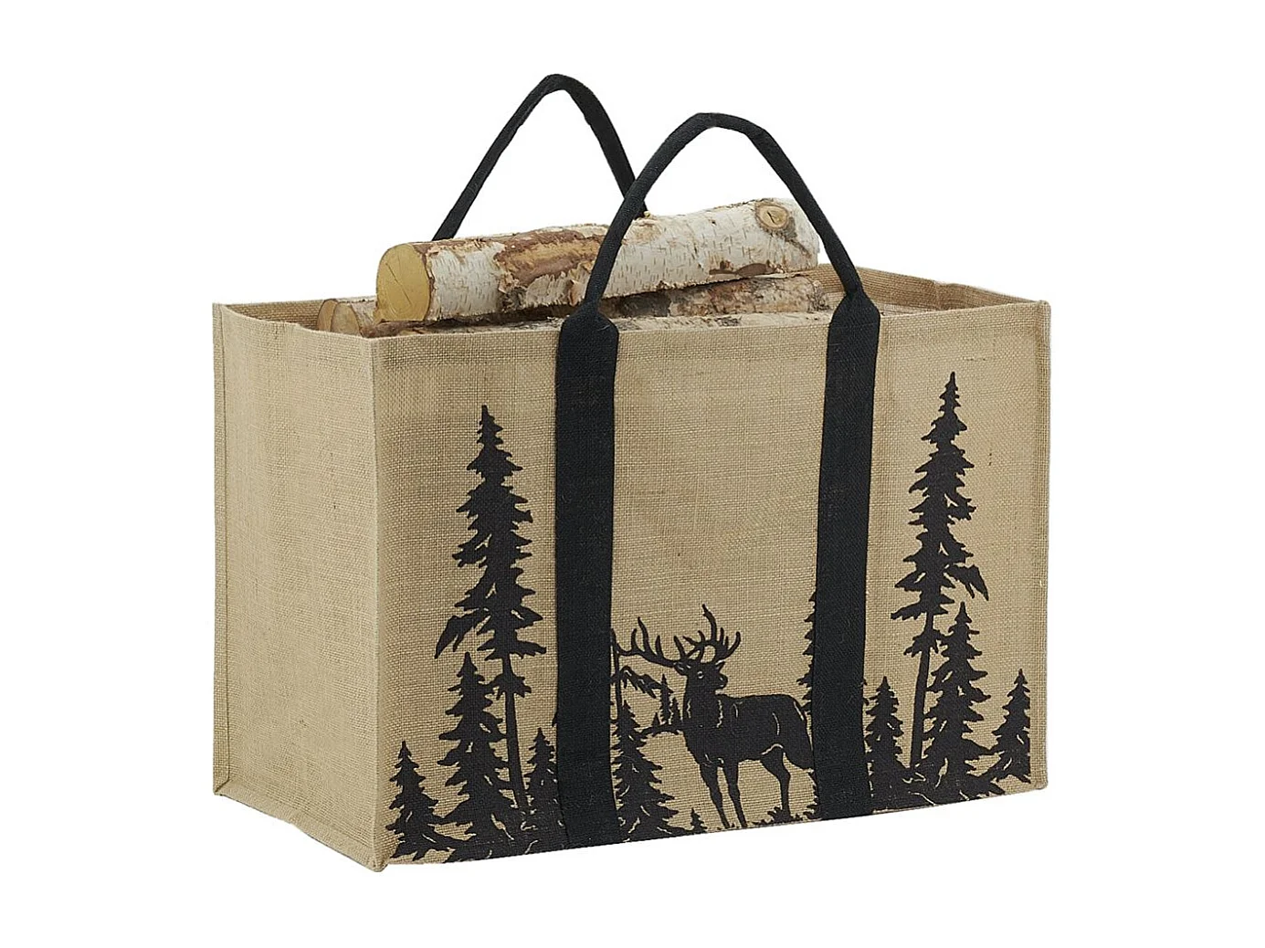 Sac à bûches en jute