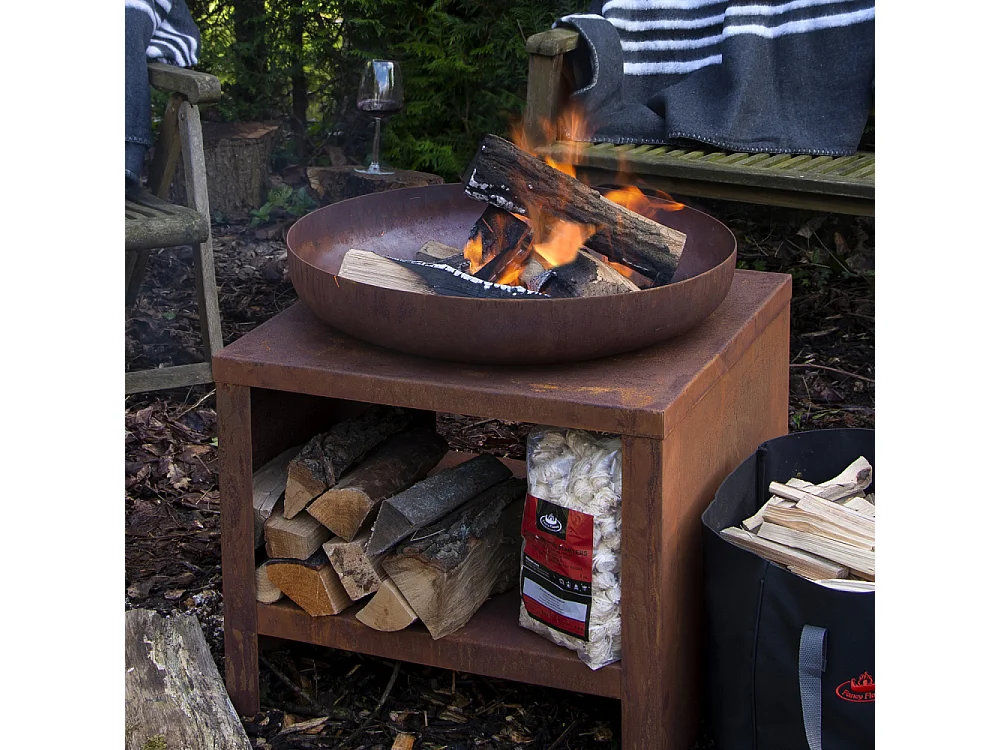 Sac à bûche en tissu Flames