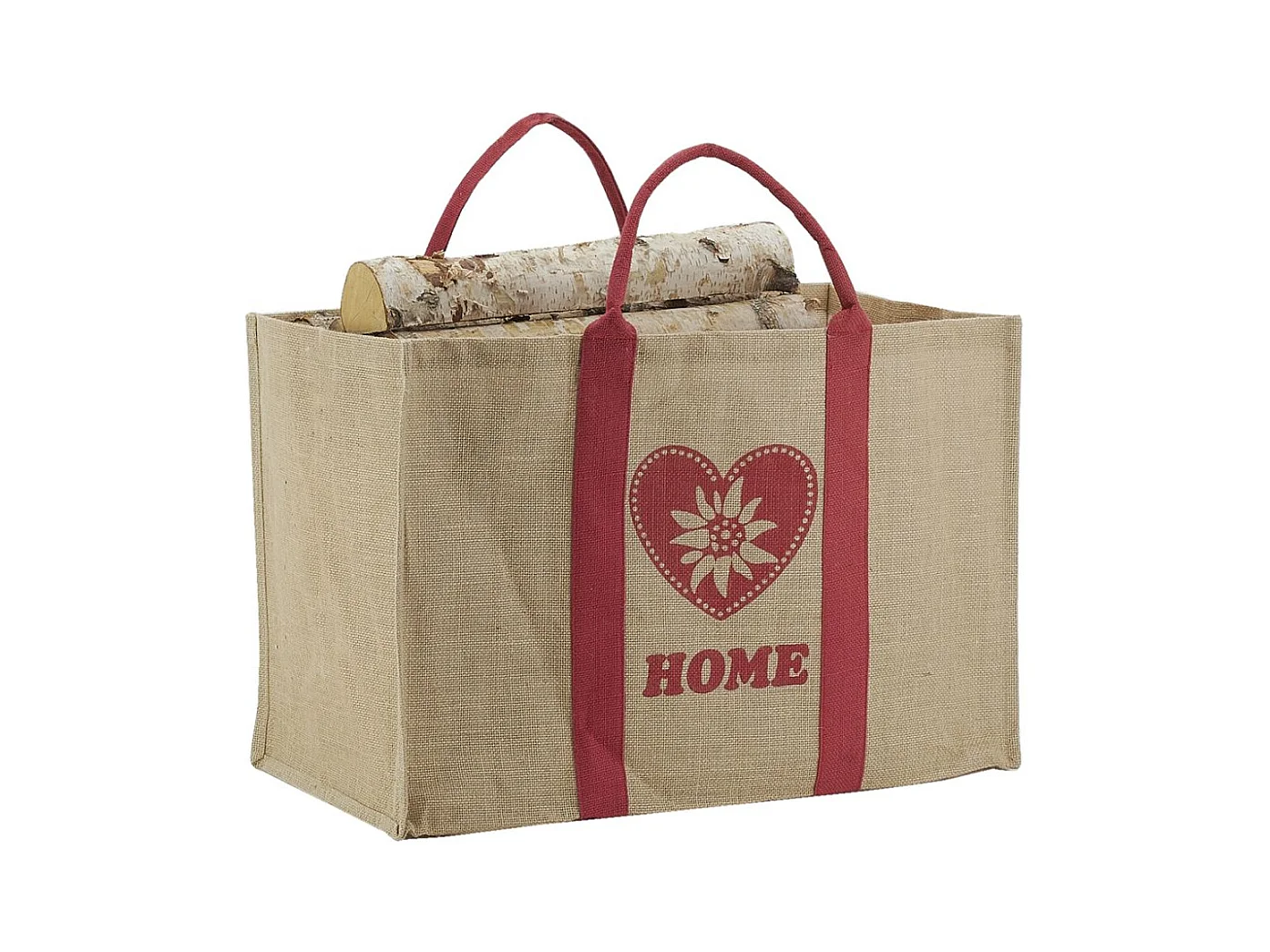 Sac à bûches en jute