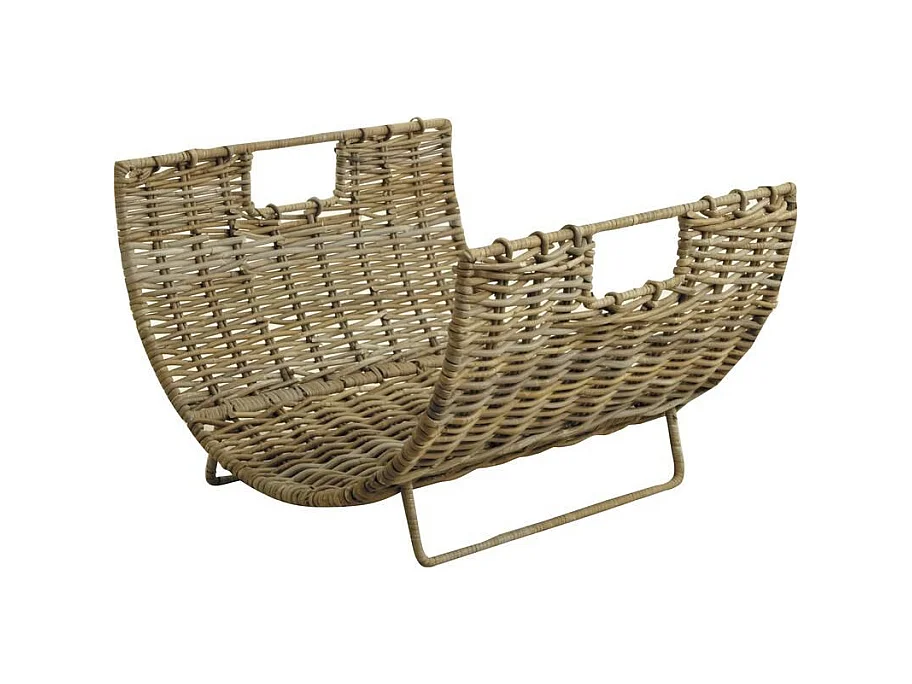 Porte bûches poelet gris Lune