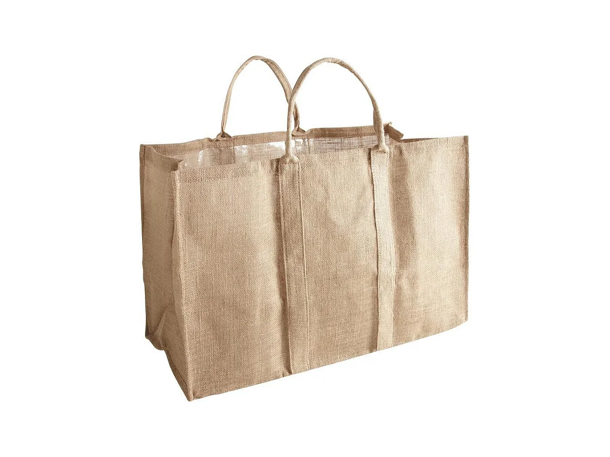 Sac à bûches en jute