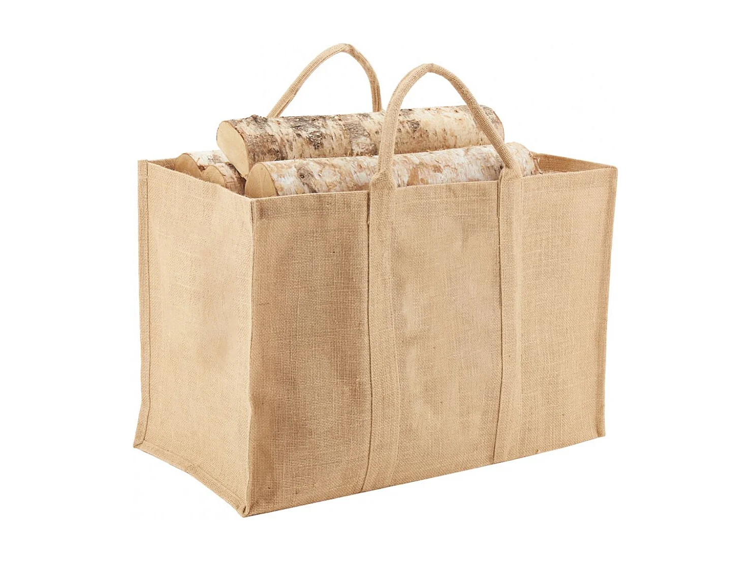 Sac à bûches en jute