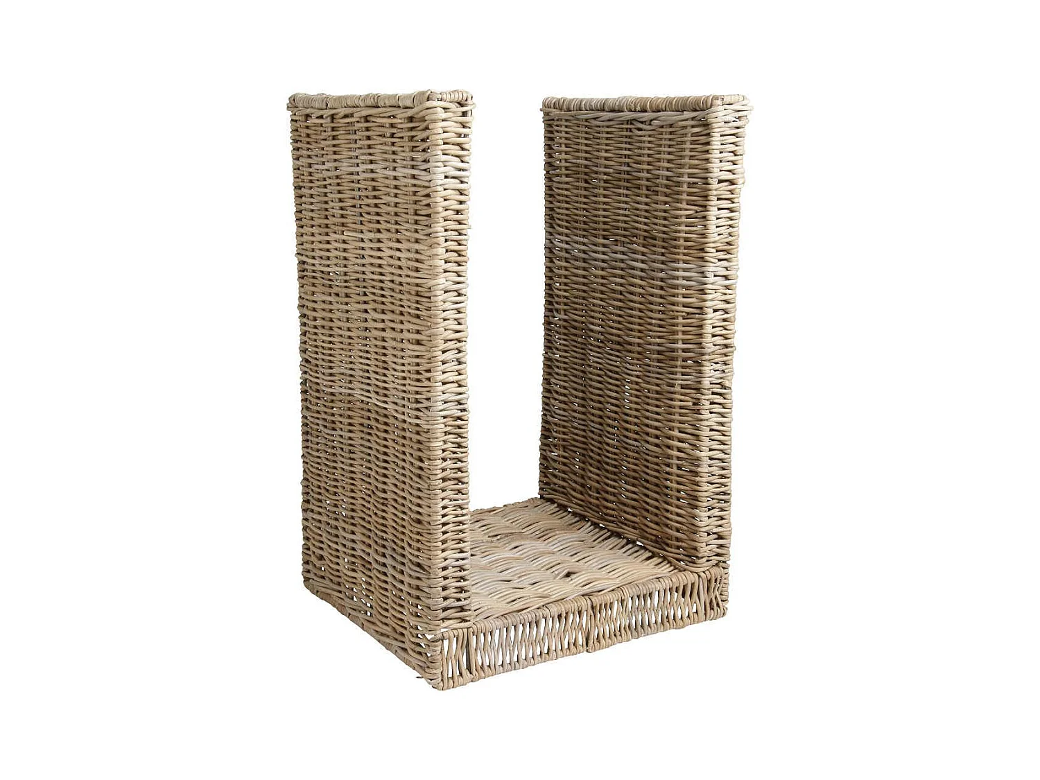 Grand panier à bûches métal et poelet